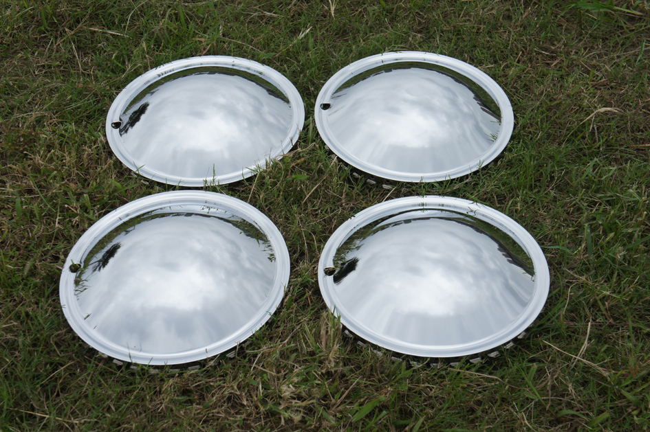 Baby Moon ChromeWheel Cover Baby Moon Hubcap Baby Moon Trim Rim Boony White